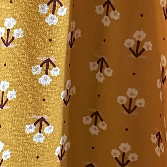 🤎 SUZANNE BETRO SIZE L BABYDOLL TIERED GOLD FLORAL LOOSE DRESS NWOT BOHO STYLE - Picture 5 of 12